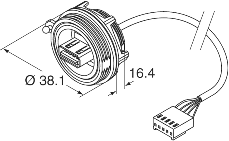 כבל USB תעשייתי בולגין BULGIN BUCCANEER PX0843 A